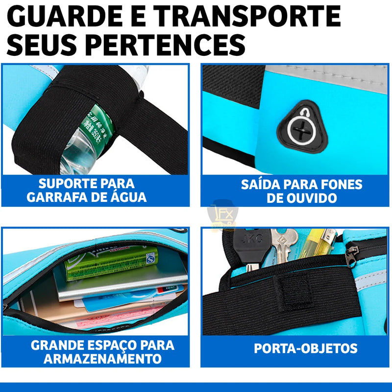 Pochete Fitness Porta Água e Celular