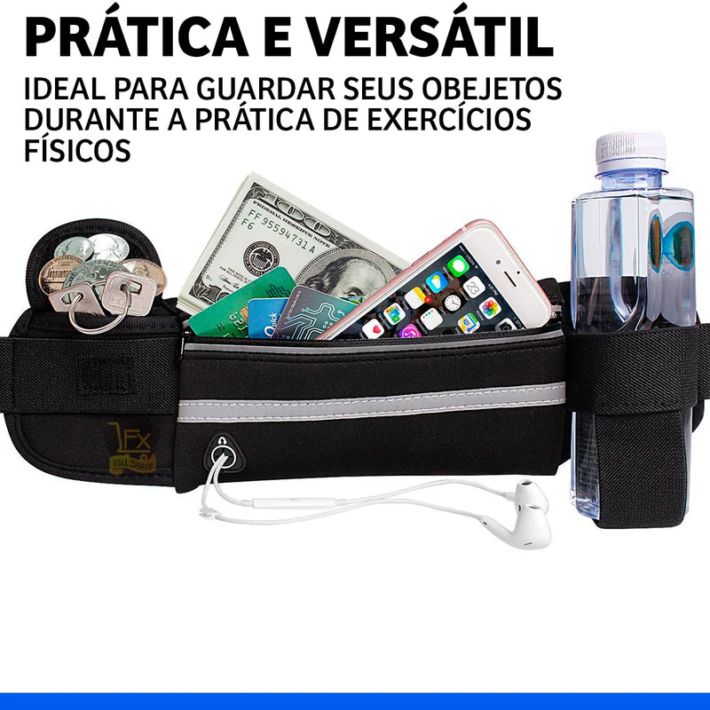 Pochete Fitness Porta Água e Celular